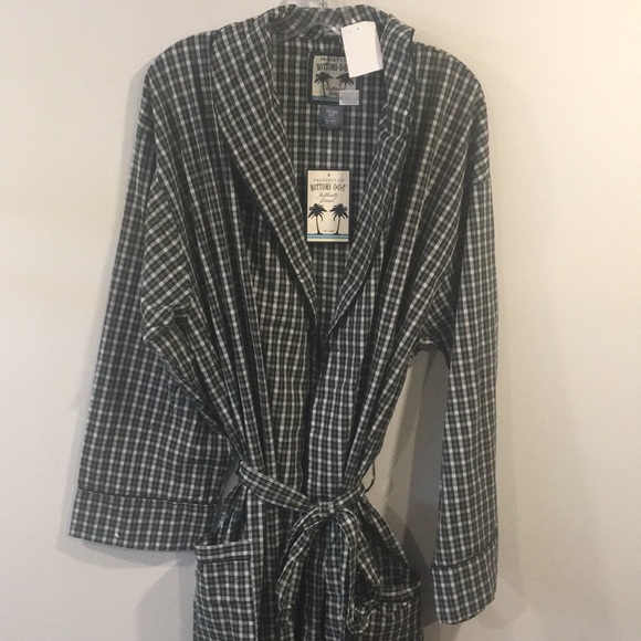 BOTTOMS OUT Men’s Woven Shawl Collar Robe - Picture 4 of 12